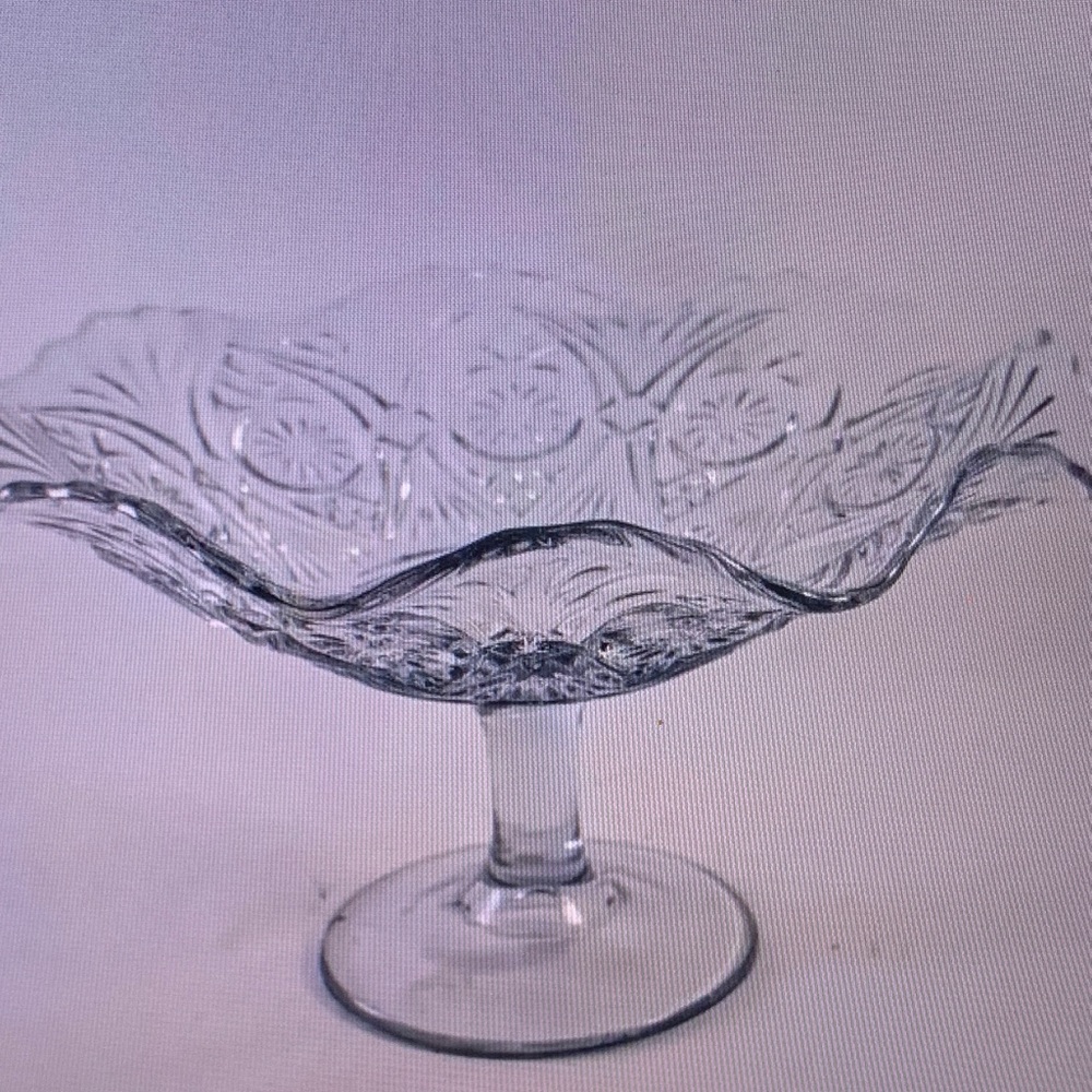 EAPG, Lancaster Glass, Kansas Large Compote Pedestal Dish